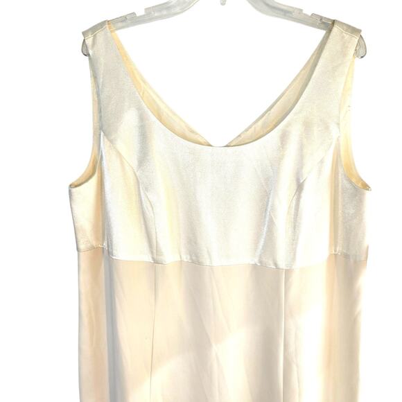 NWT J.R. Nites Women's Dress 16W 16 W Cream Sleeveless Short Misses Size 1X - Picture 2 of 8